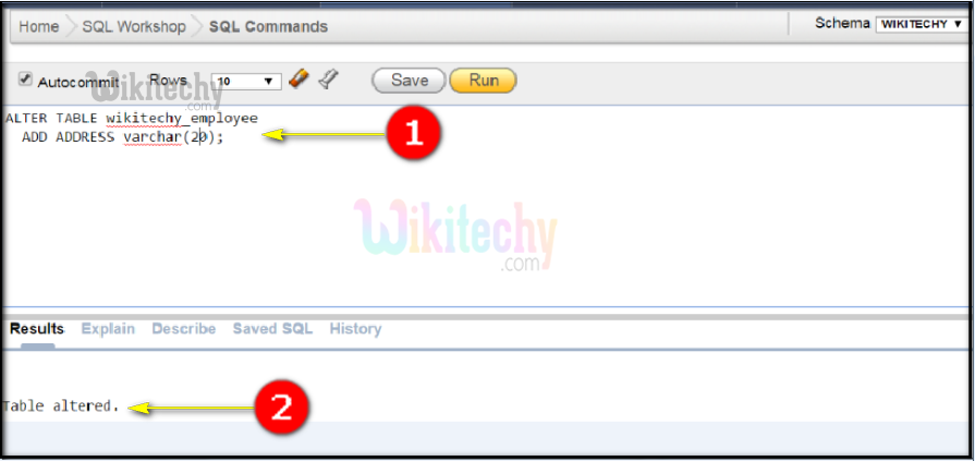  add query in alter table